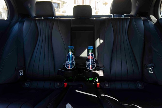 First class Warsaw Airport Transfer (WAW) - In-car comfort: WiFi, water, air conditioning, and an English-speaking driver