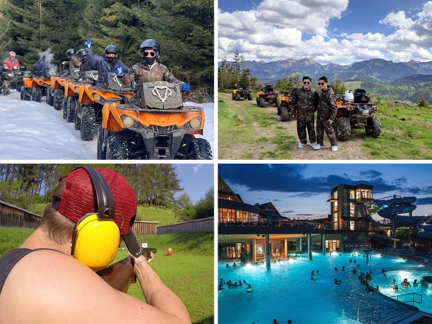 From Krakow: ATV/Snowmobile Ride, Shooting & Hot Springs - Zakopane center free time: eating, stretching, and not rushing