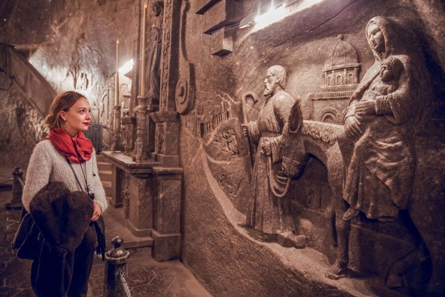 From Krakow: Wieliczka Salt Mine Tour - The acoustic moment, Chopin, and the underground lighting