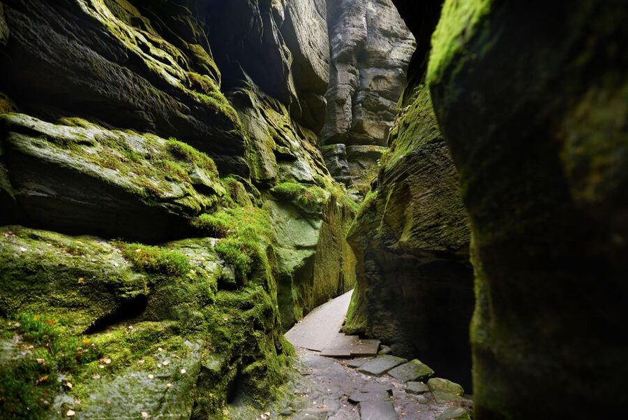 From Wroclaw: Hiking Trail in Rock City Adrspach - Rock City’s Big Wow Factor: Gothic Gate, Water, and Named Formations