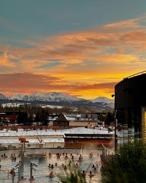 From Zakopane: Snowmobile Ride with Thermal Pools & Pickup - Chochołów thermal baths, 30+ pools, slides, and quiet moments