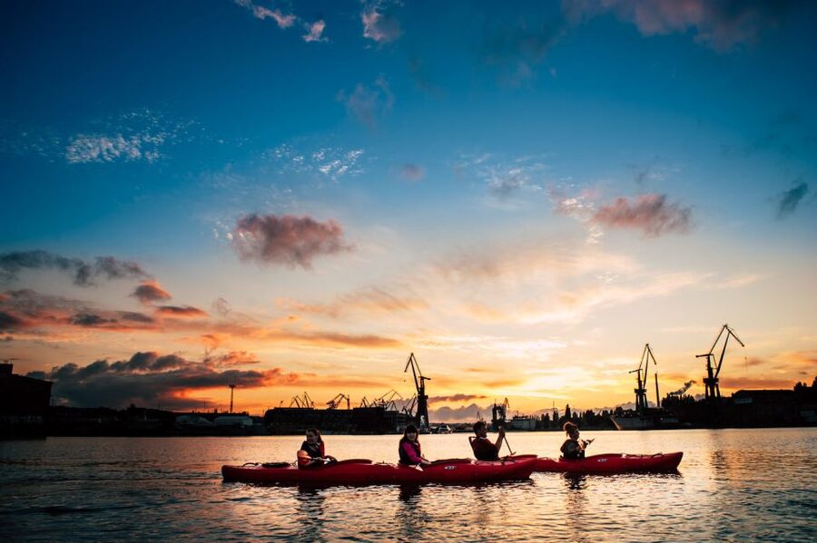 Gdansk: Sunset Kayak Tour - Meeting at Dokowa 1, then getting on the water
