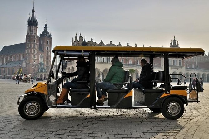Krakow City Sightseeing by Electric Car - St. Mary’s Church and the sound of Krakow, plus the Theatre stop