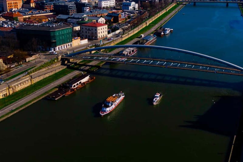 Krakow: Vistula River Sightseeing Cruise with Audio Guide - Piłsudski Bridge and Father Bernatek’s Bridge, the view turns photogenic