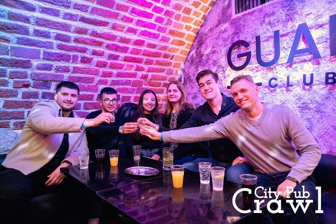 Pub Crawl Unlimited Drinks then 5 Best Clubs in Krakow with VIP - Price and value: $35.98 with a drink package that makes the math easier