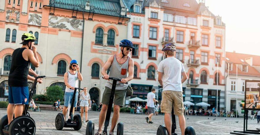 Segway Tour Krakow: Full Tour (Old Town + Jewish Quarter) - Jewish Quarter alleys and synagogue area, with culture and memory in the mix