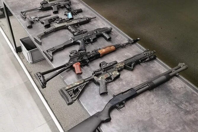 Shooting Range: Best value shooting package with hotel pickup - The weapon lineup: what the 4-gun package really gives you