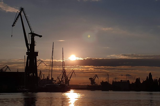 Sunset on the Shipyard and Old Town Evening Cruise - Entering Gdansk from the water, not the main streets