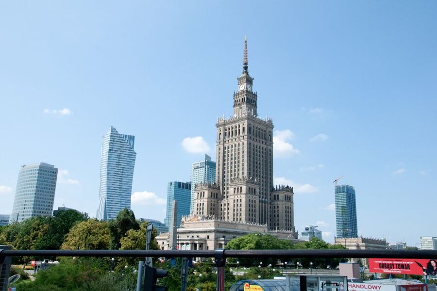 Warsaw: City Sightseeing Hop-On Hop-Off Bus Tour - Starting at the Palace of Culture and Science, then getting views quickly