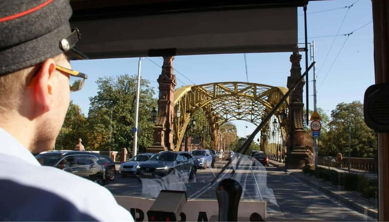 Wroclaw: Private Tour by smal Historic Tram 1,5h 13-16 seats - Getting on board at Wrocław Opera, then letting the driver do the work