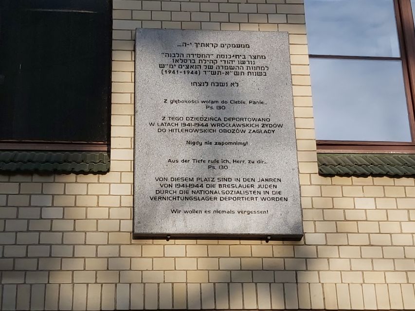 Wroclaw: Third Reich and World War Two Historical Tour - Memorial stop, churches, and the slower pace of memory